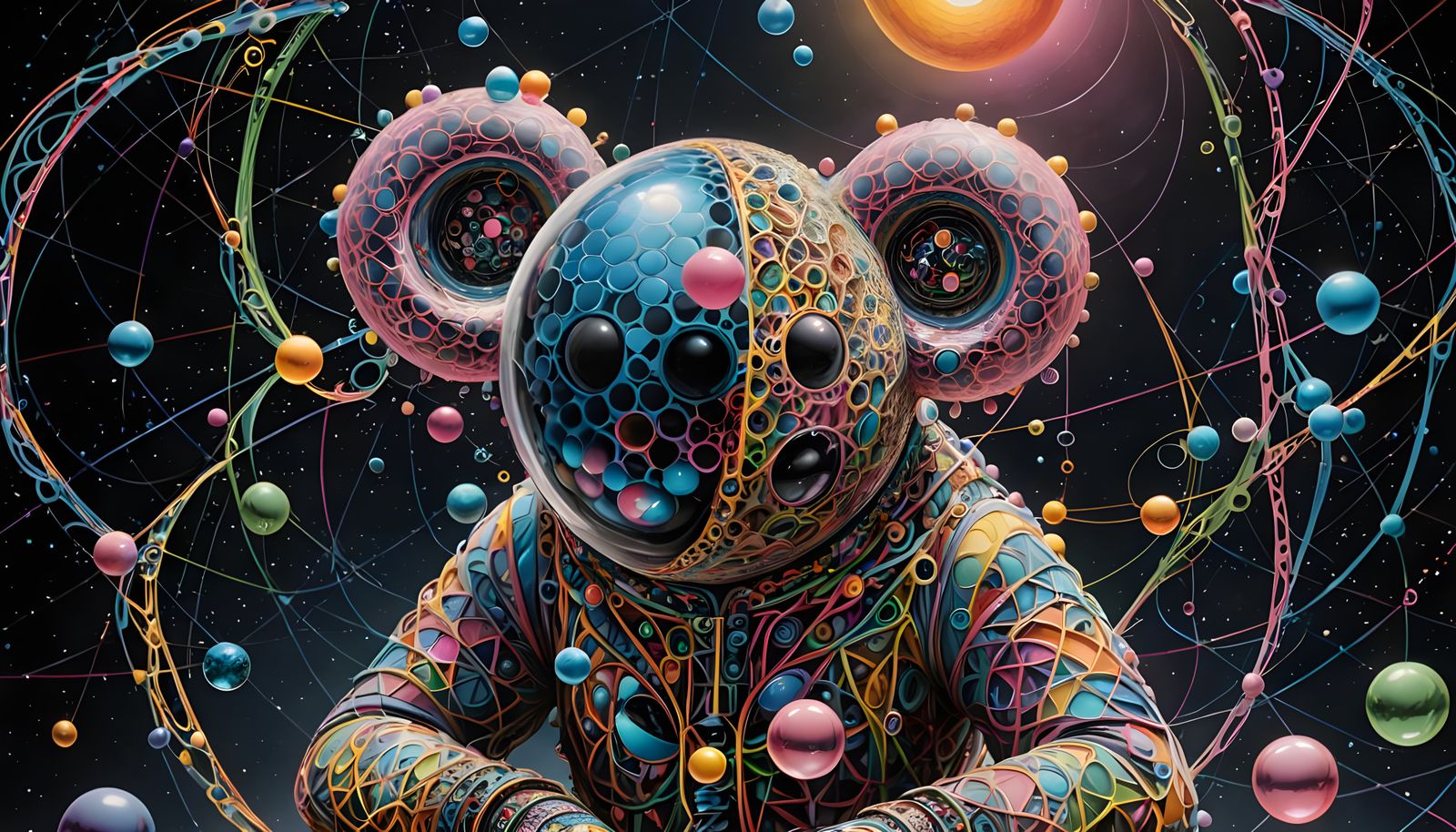 Fractal Cosmic Harmony in Vibrant Prism