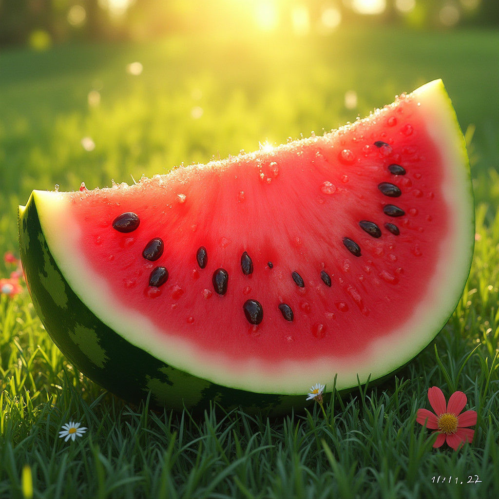 Juicy Watermelon Still-Life in the Style of Old Masters