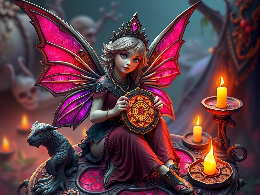 Gothic Academia Pixie with Ouija Oracle Piece