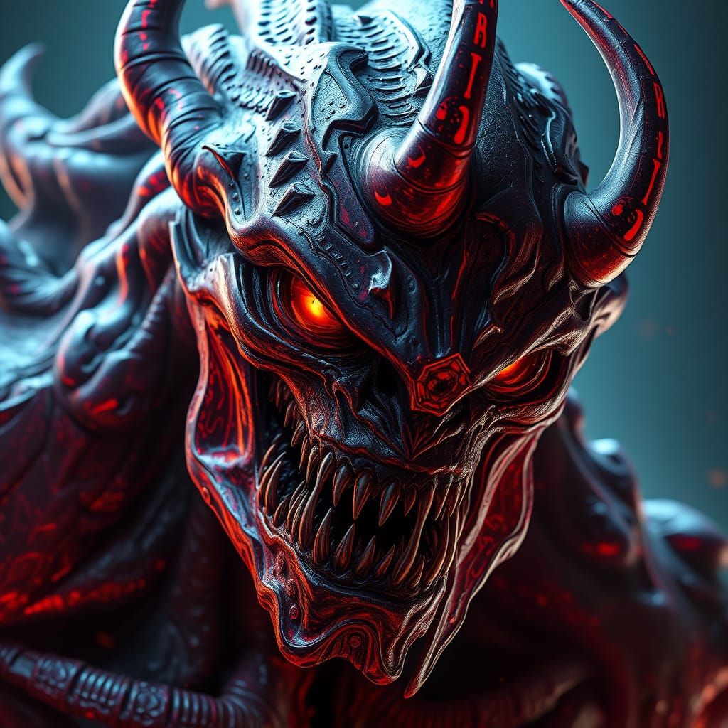 Detailed Abyss Monster Portrait in Hyperdetailed Style