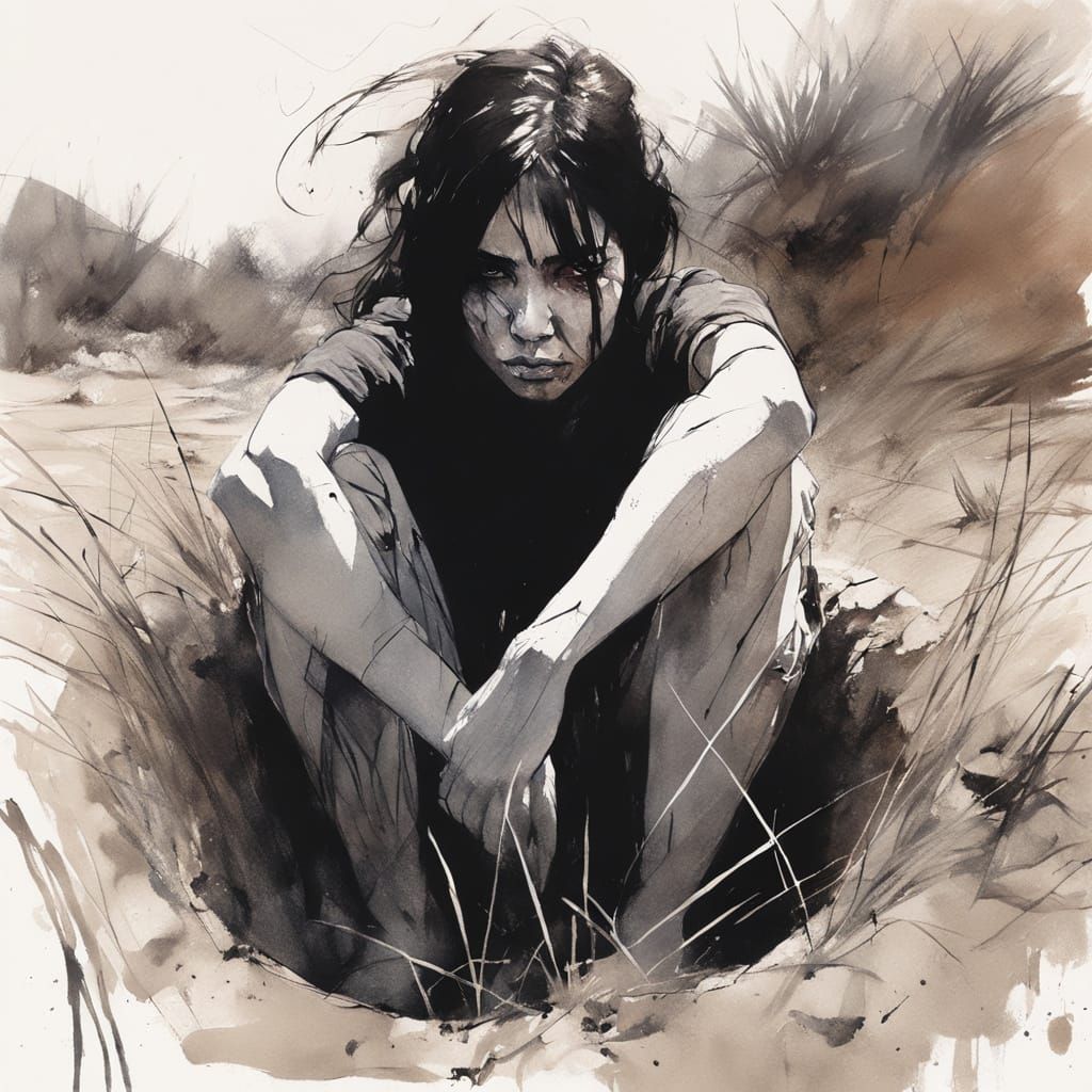 Surreal Desert Goddess Unfurls from Underground in Dark Fant...