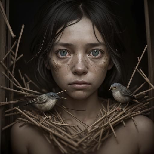 Apartment Birds Nest Made of Garbage