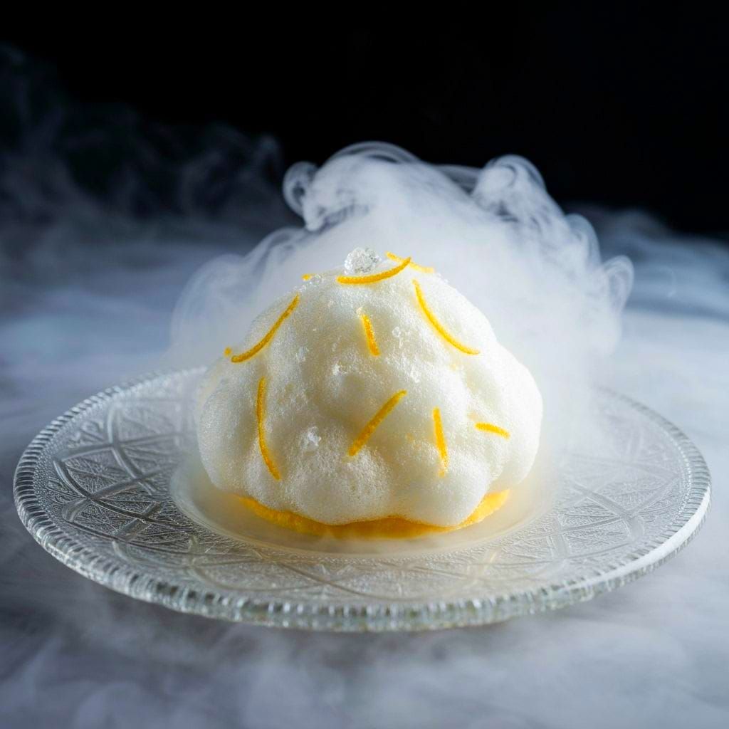 Frozen Lemon Cloud Dessert with Citrus Zest