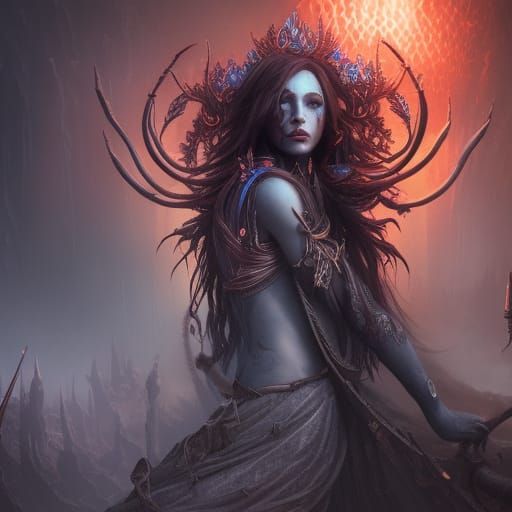 Goddess of Darkness: Fantasy Concept Art