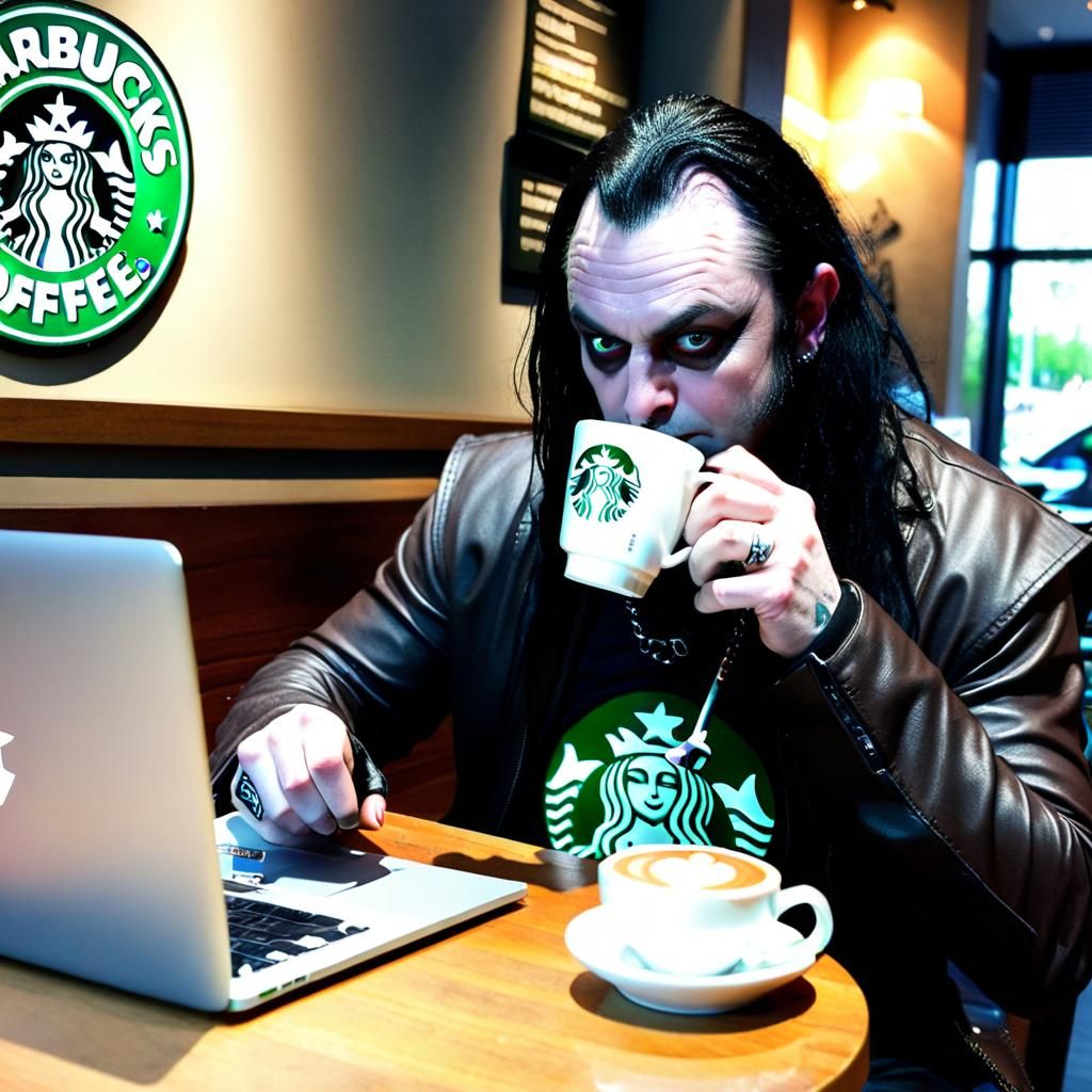 Dani Filth at Starbucks: A Surprising Scene
