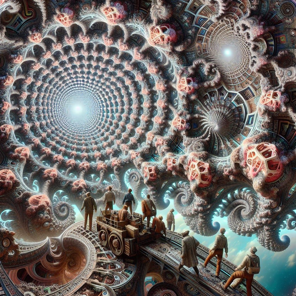 Upside Down Inside Out Dingleberry Men Travel By Way of Frac...