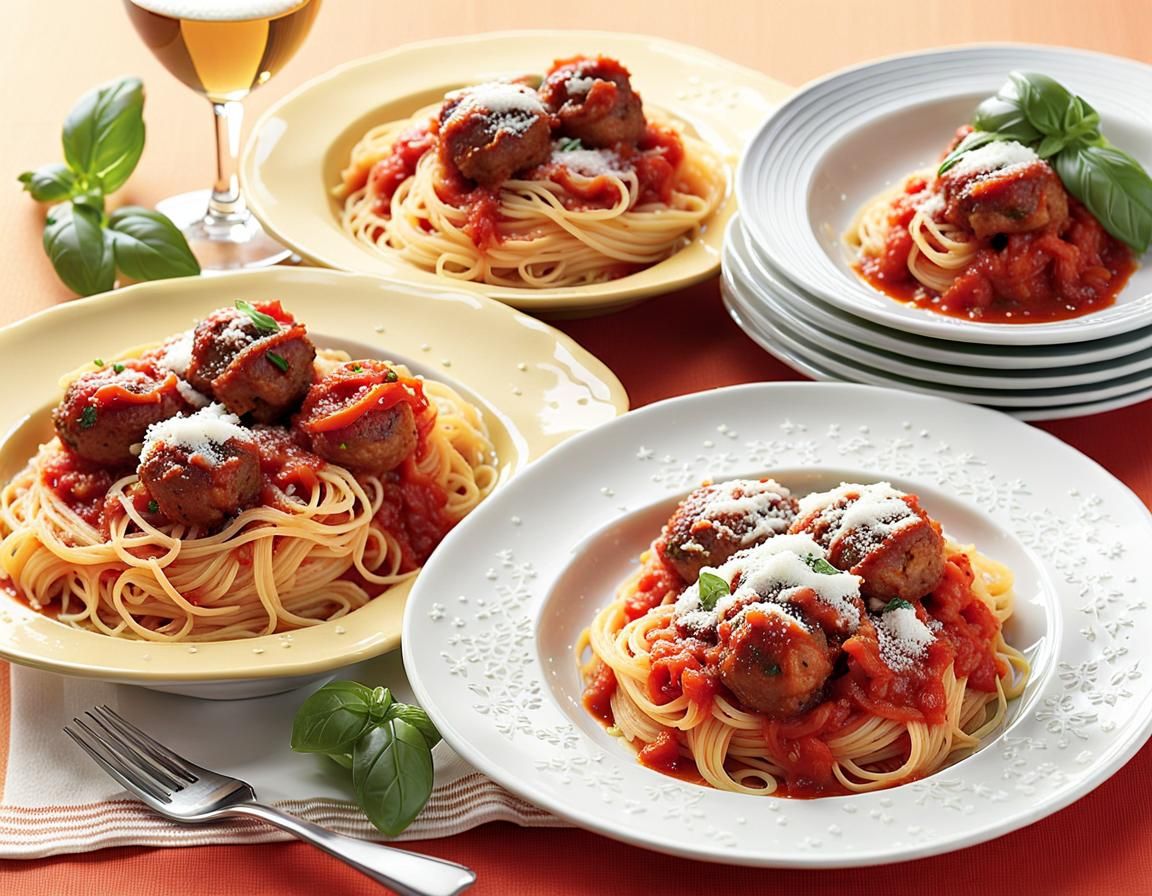Spaghetti with Meatballs and Tomato Sauce
