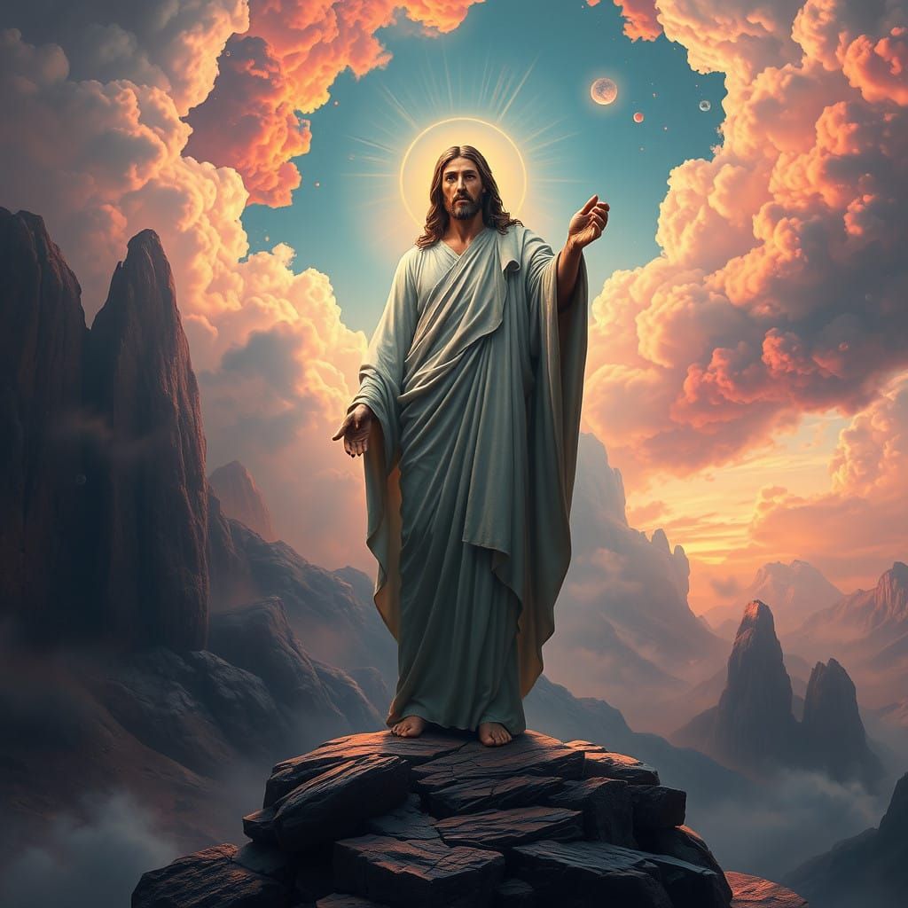 Majestic Jesus in Ethereal Realm