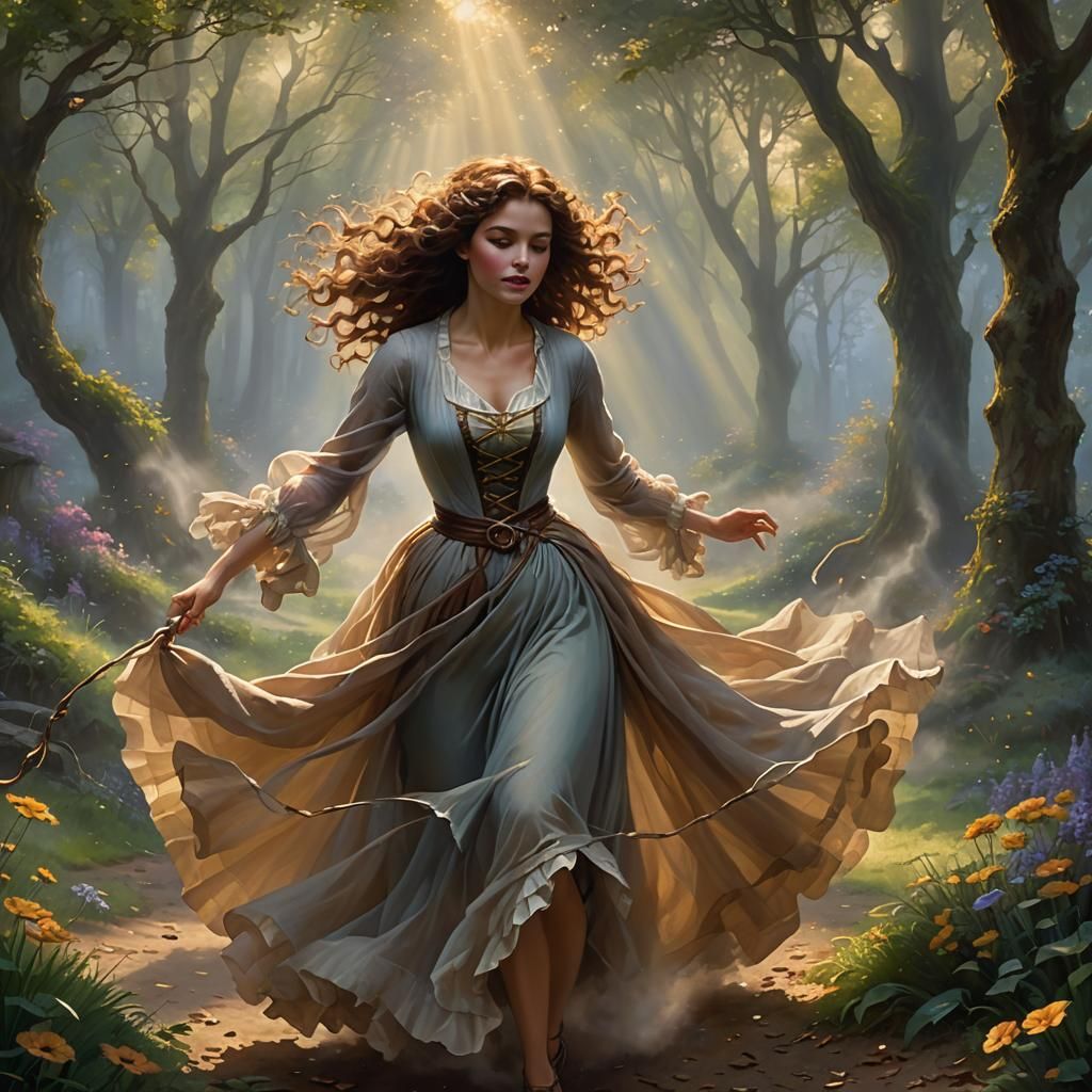 Woman Breaks Free: Ethereal Fantasy Art
