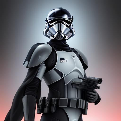 Menacing Shadow Trooper in Dark Armor