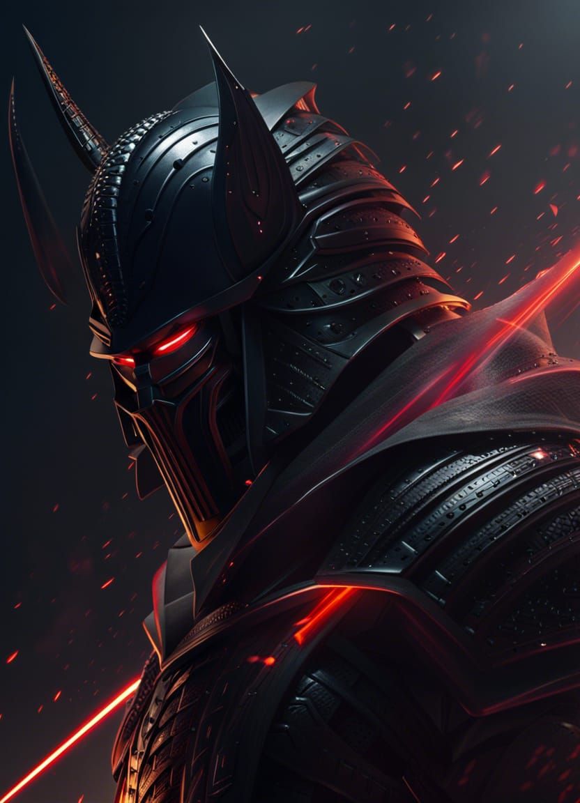 Darth Vader Samurai Armor Hyperrealistic Portrait
