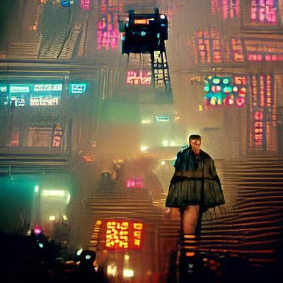 Cyberpunk Cityscape with Neon Reflections