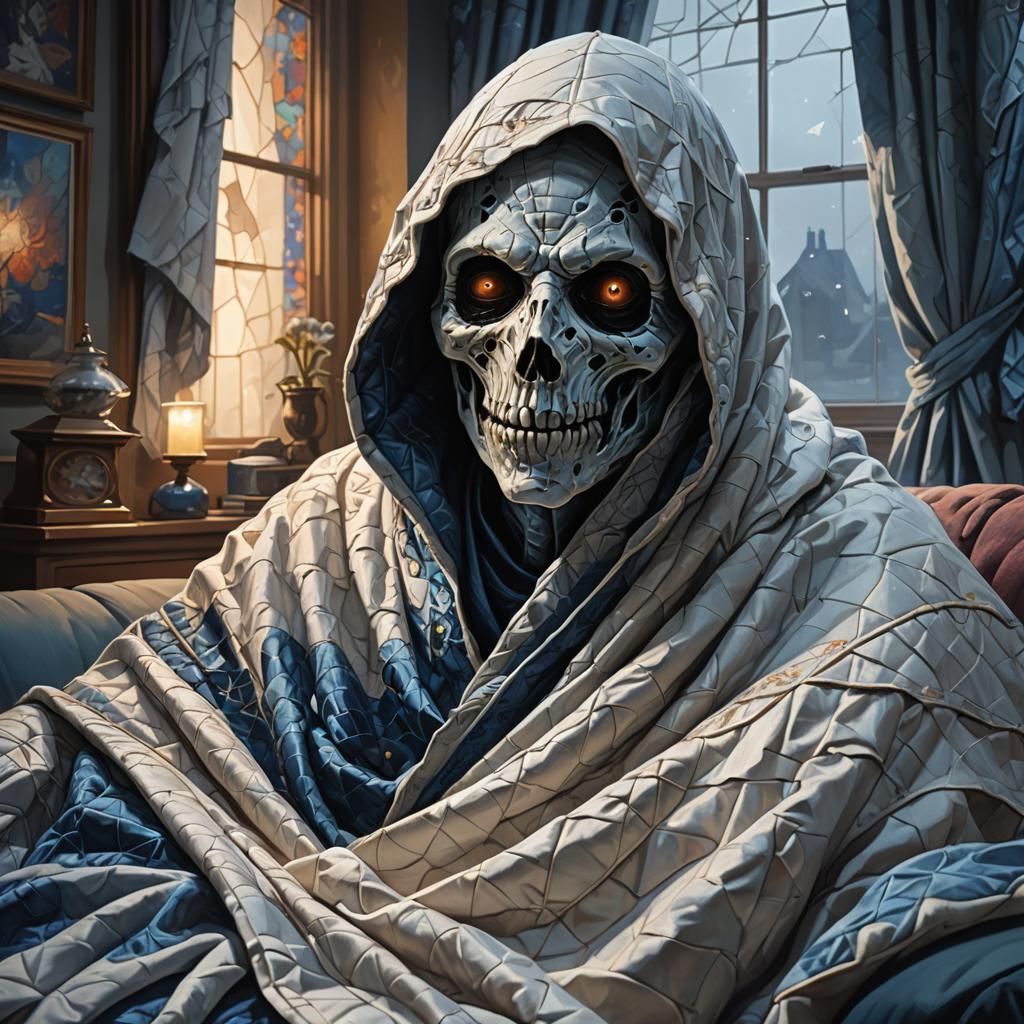 Ghost Portrait with Volumetric Lighting