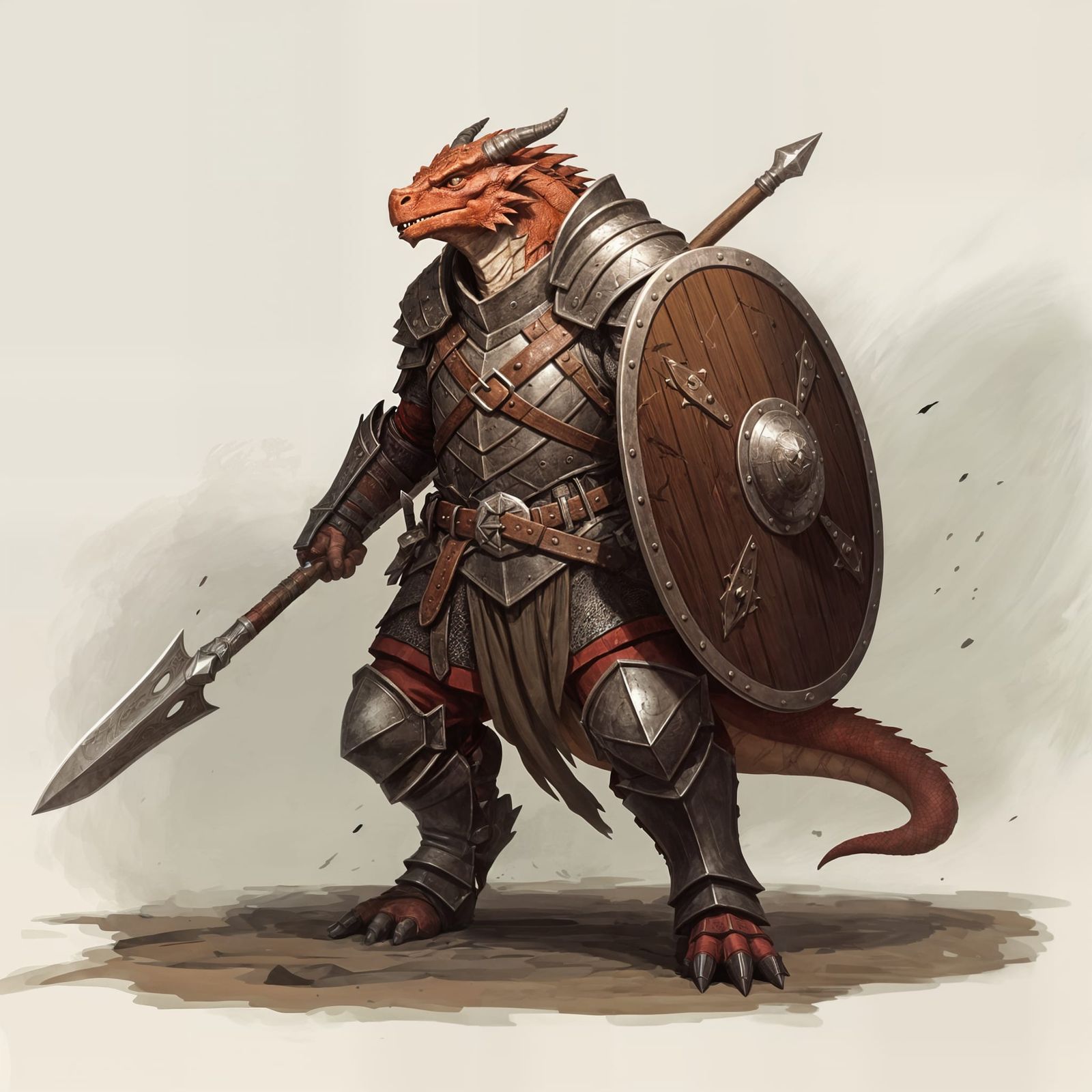 Dragonborn Warrior in Graphic Novel Style