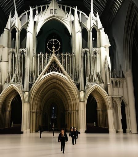 Haunted Gothic Cathedral in Train Station