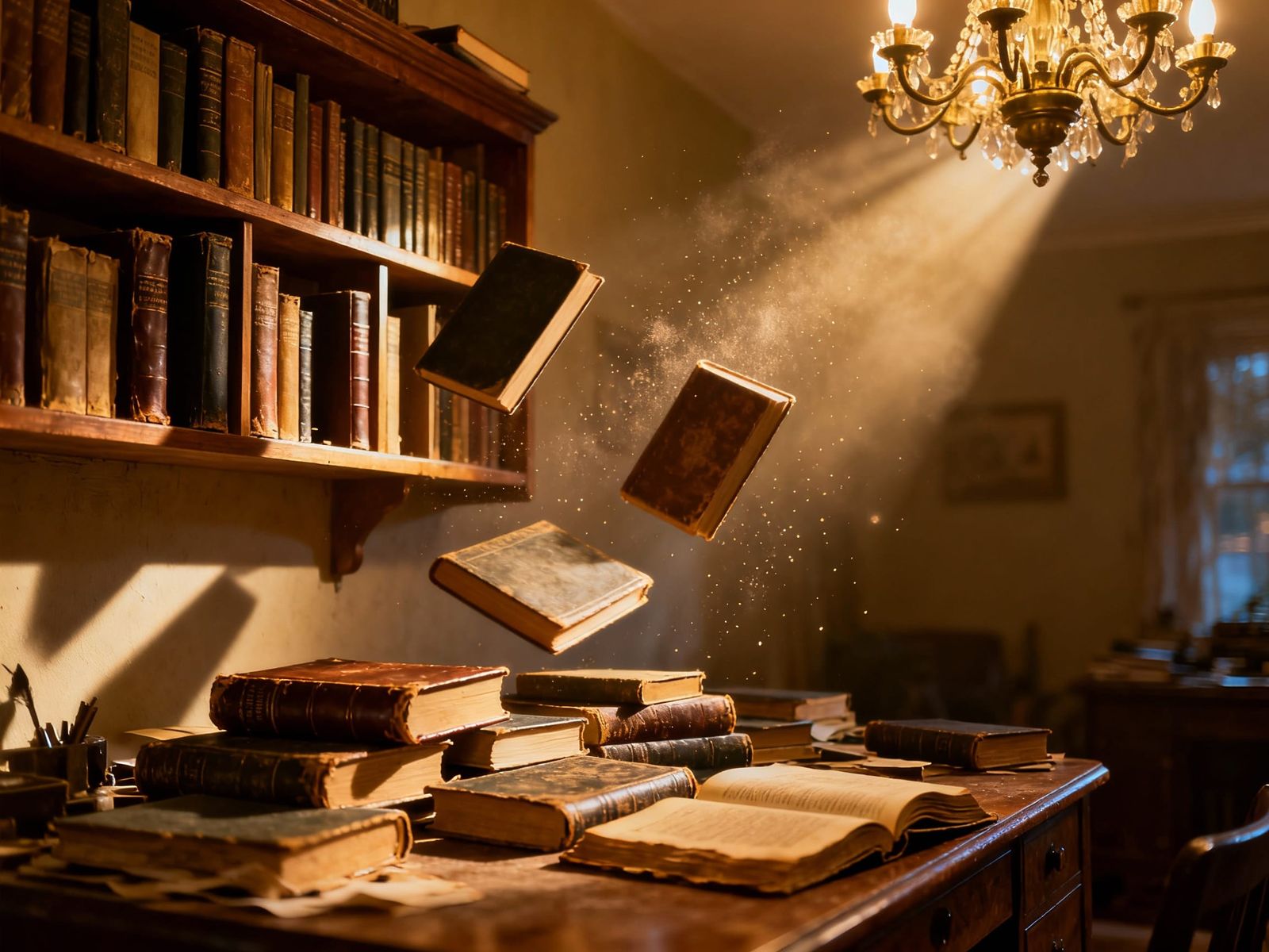 Putting away the books