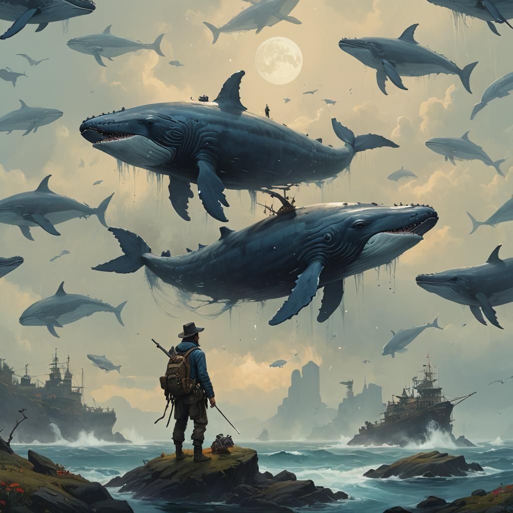 Whale in Ring, Jean-Baptiste Monge Style