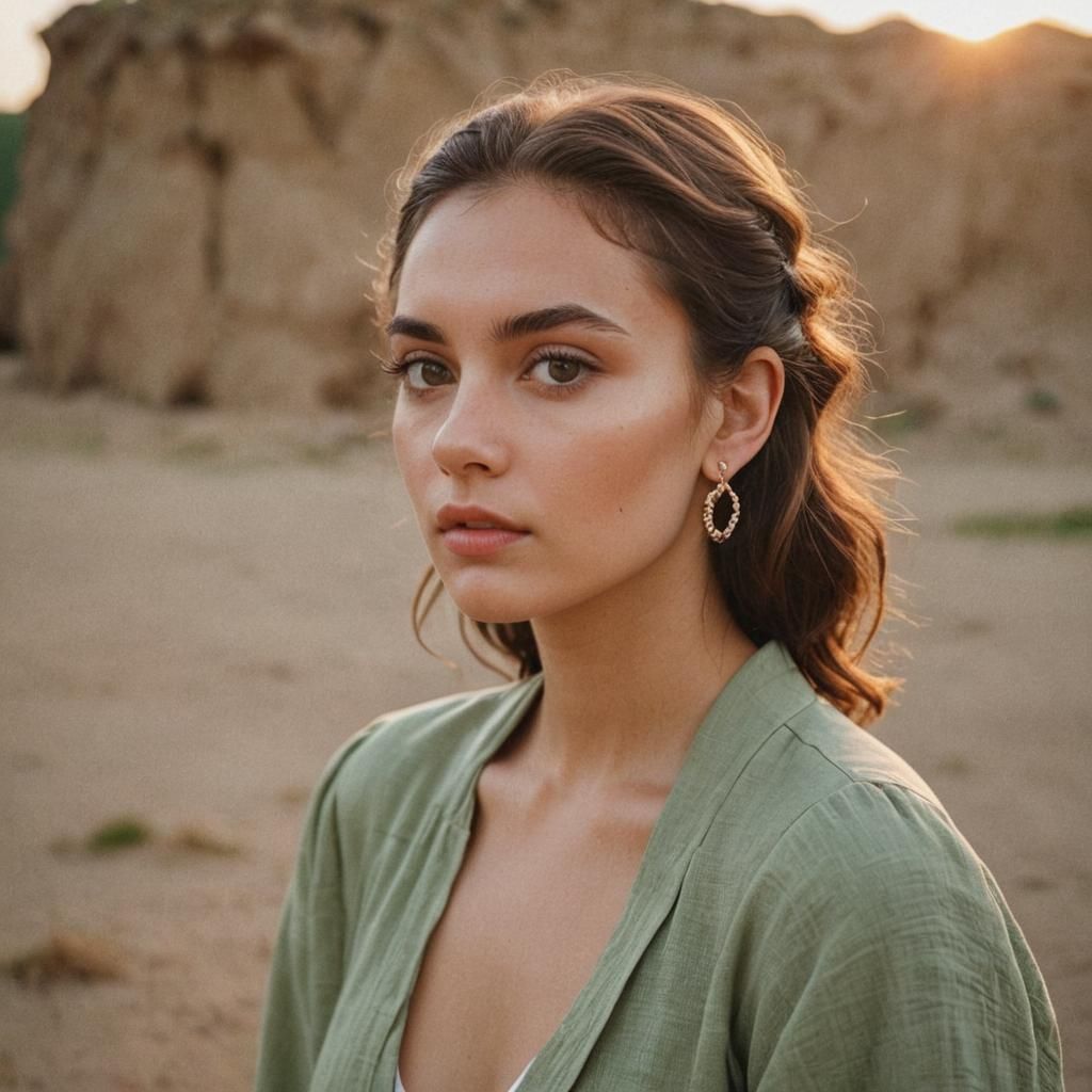 Stunning Portrait of a Model in Cinematic Lighting