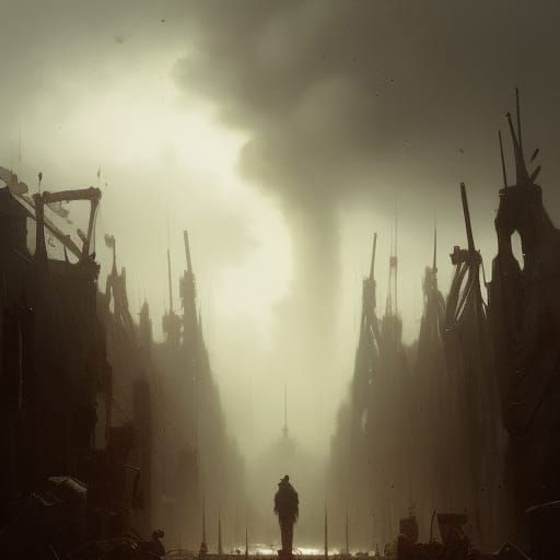 Sinister Fog Over No Man's Land, World War One