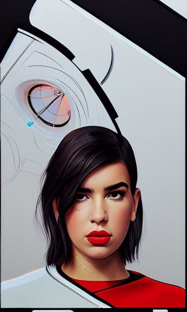 Dua Lipa as Star Trek Officer in Artgerm Style