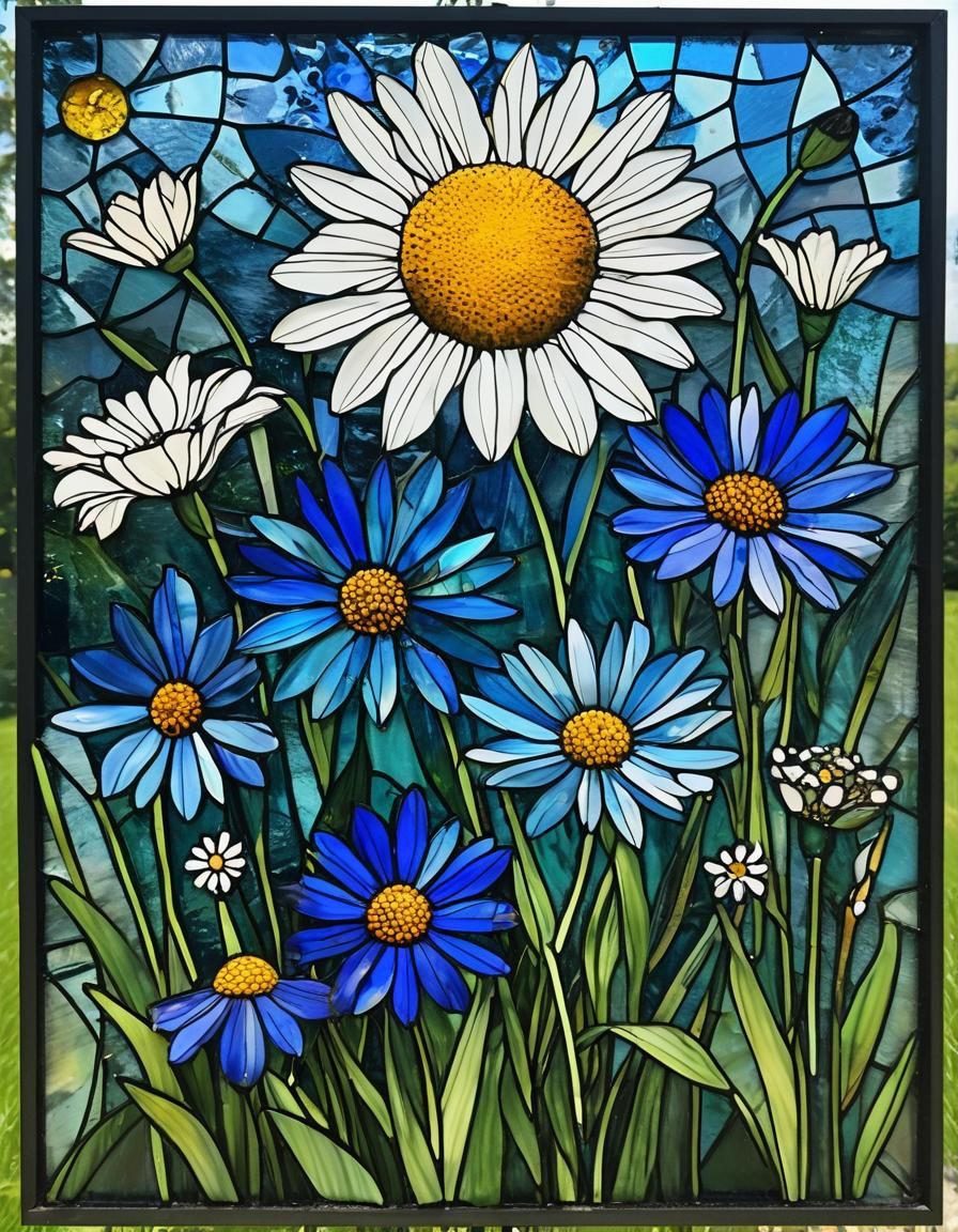 Surreal Wildflower Meadow in Vibrant Colors