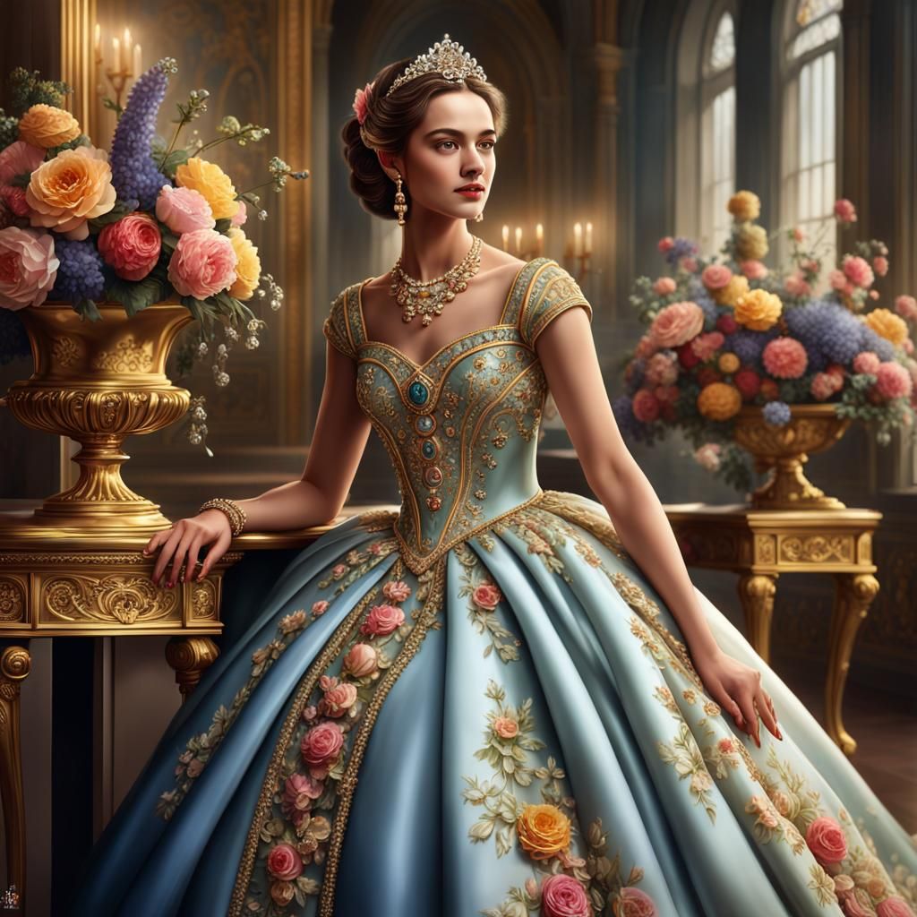 Elegant Portrait in Realistic Photorealistic Style