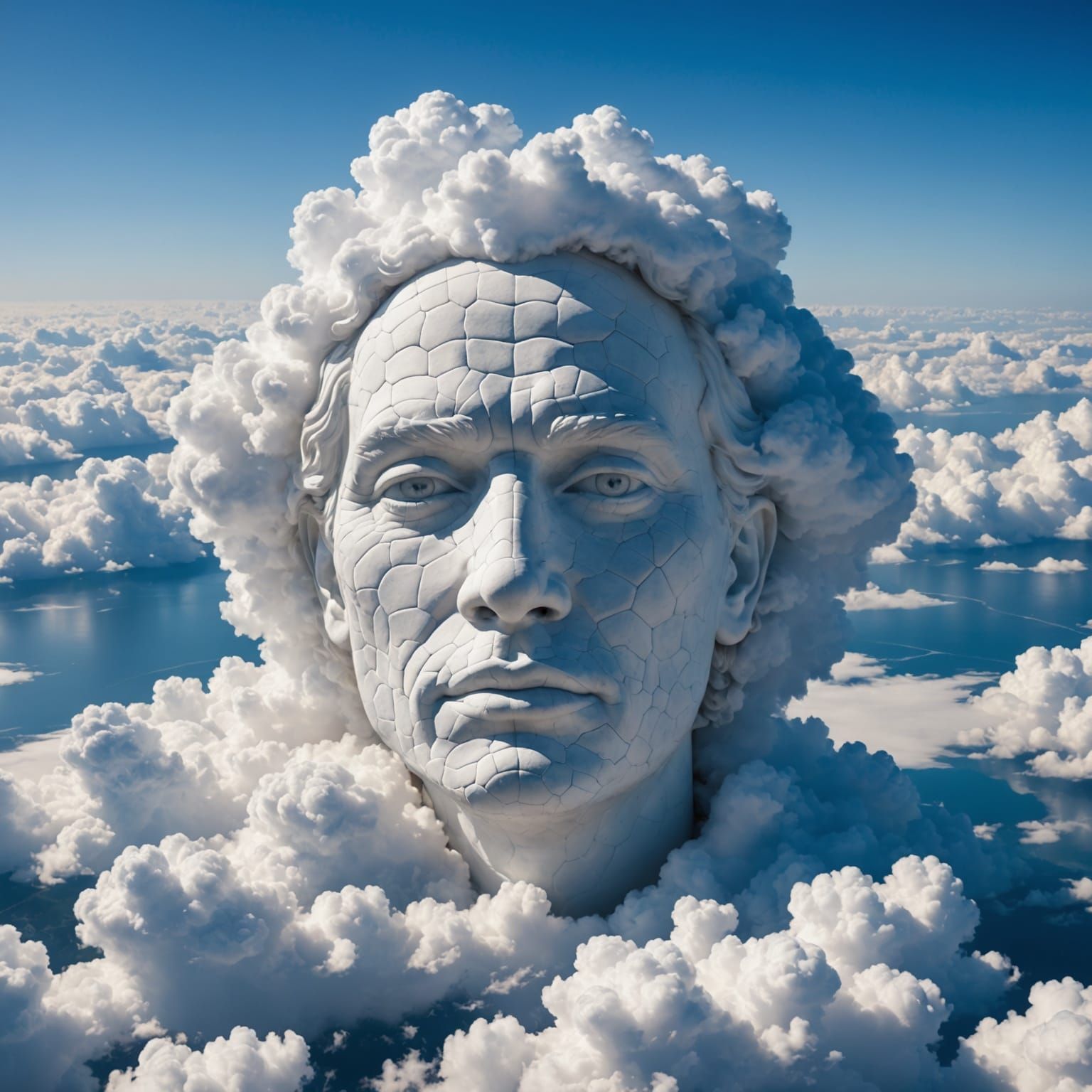 Majestic Sea Portrait in Facial Pattern