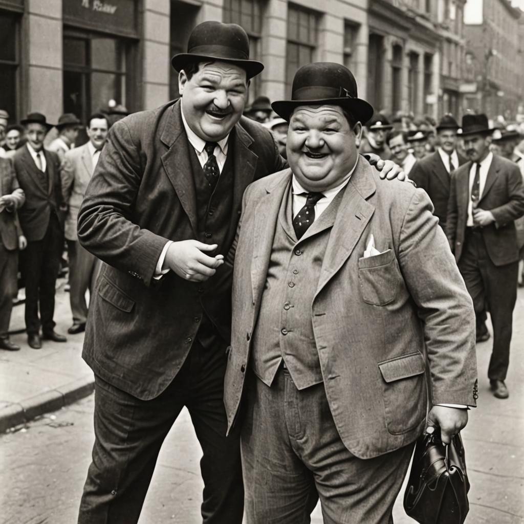 Double Oliver Hardy Portrait