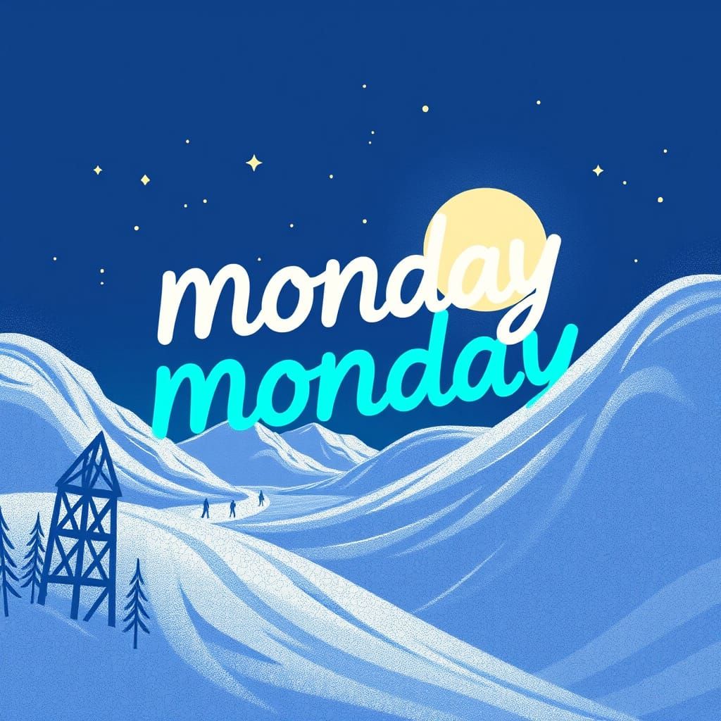 Moody Monday Morning in a Watercolor Style