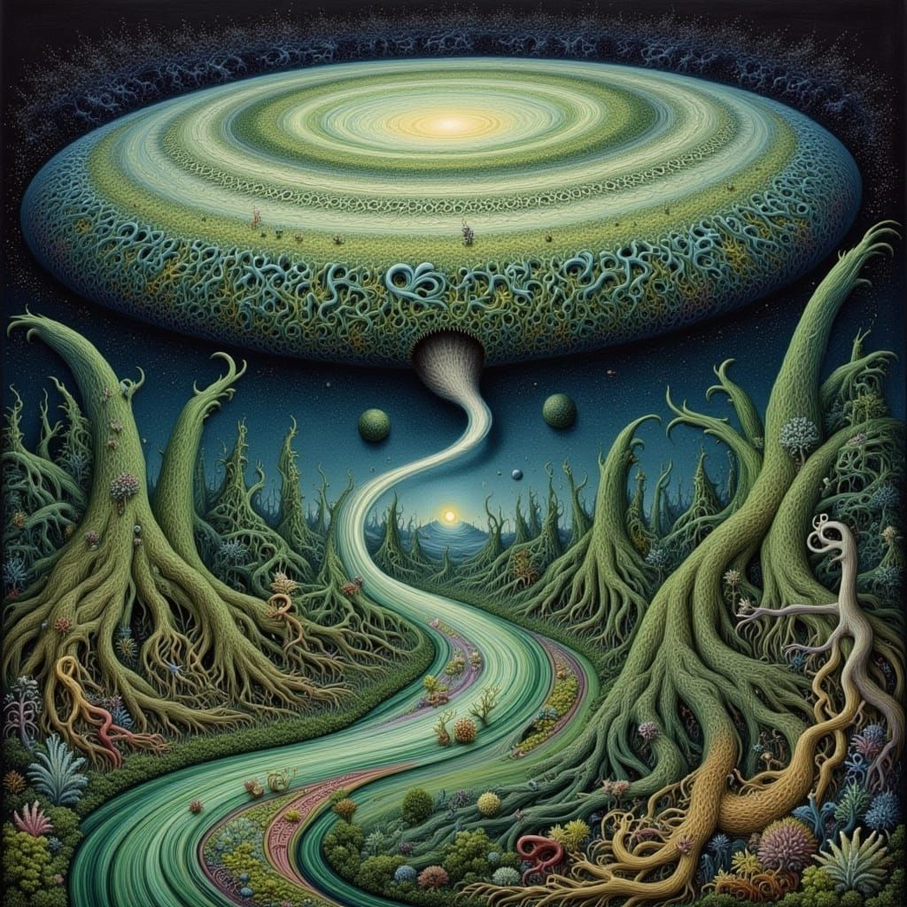 Surreal Cryptid Crafts Jupiter in Cosmic Fusion