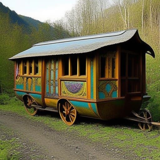 Bohemian Gypsy Caravan in Rococo Style