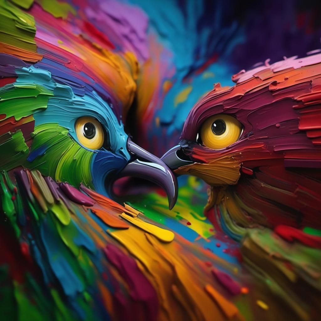 Dynamic Impasto Painting with Thick Brushstrokes