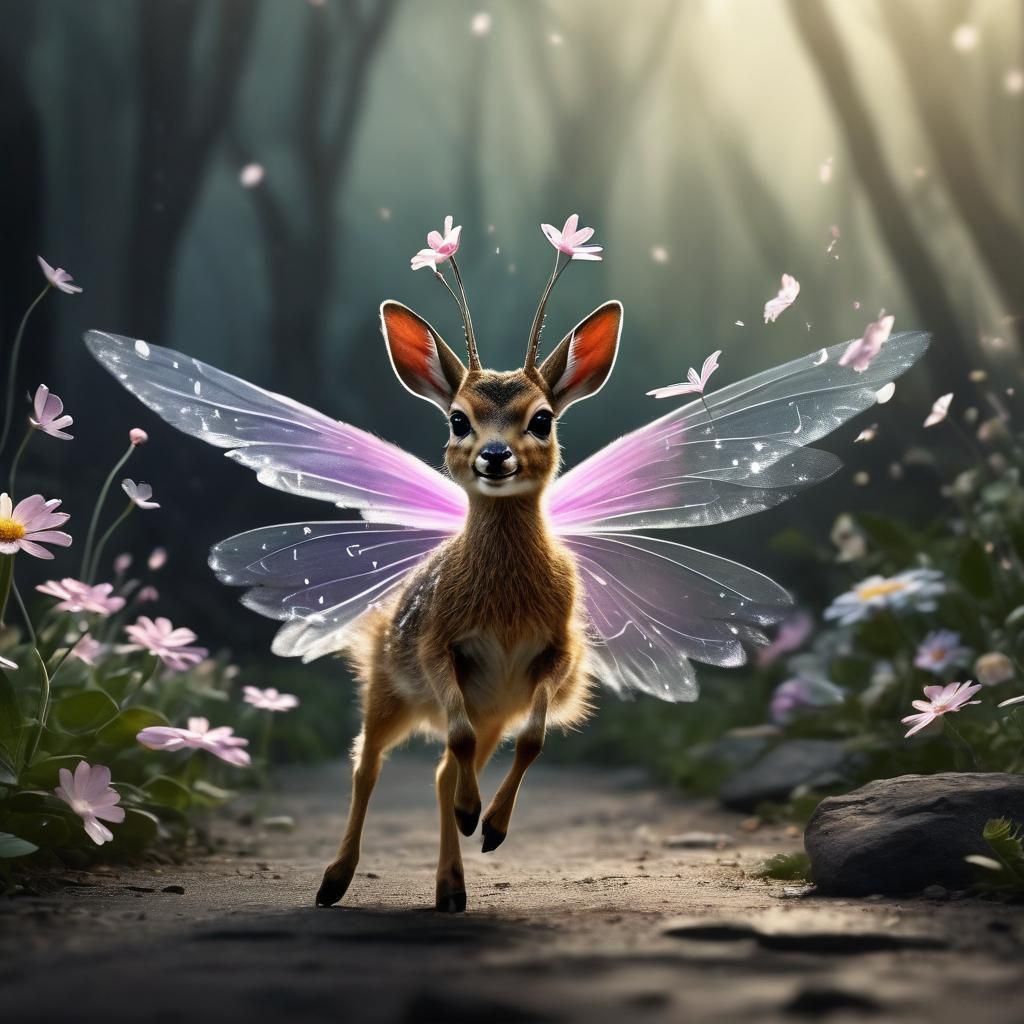 Ballerina Dikdik with Fairy Wings