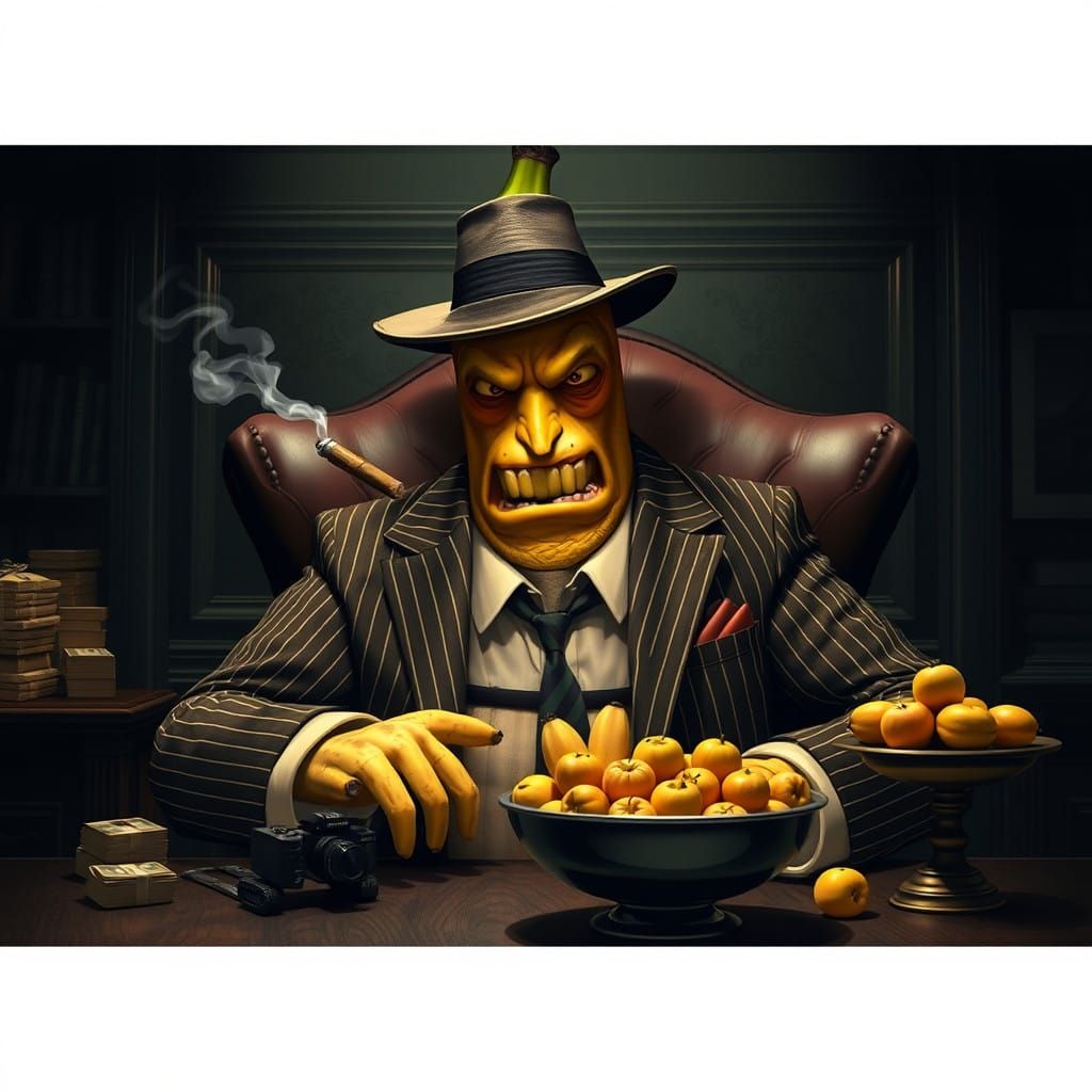 Banana Mafia Boss Reigns Supreme in Noir Style
