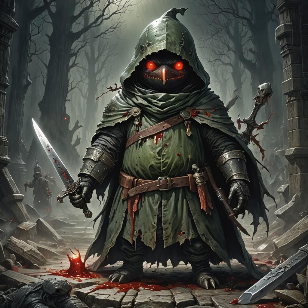 Horror Tonberry with Bloody Knife