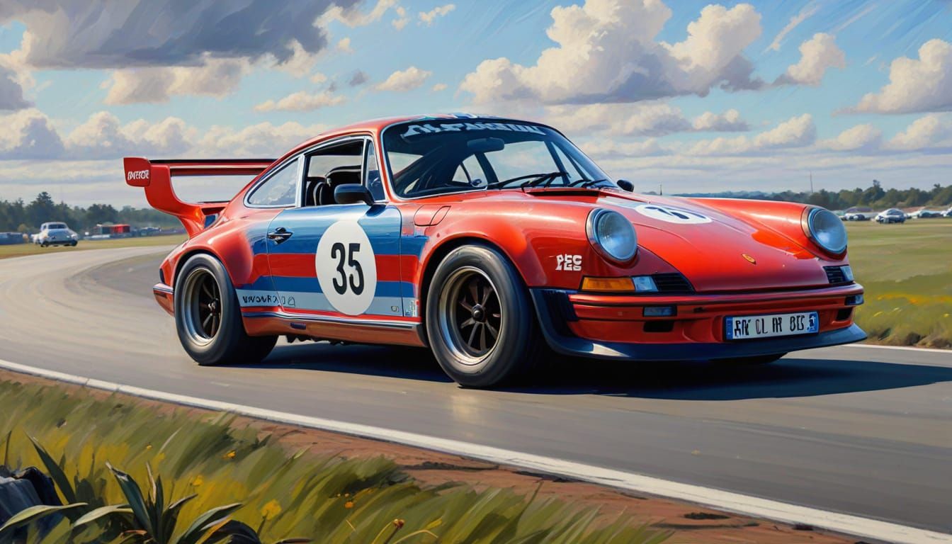 1973 Porsche 911 Carrera RS Martini Race Car Painting