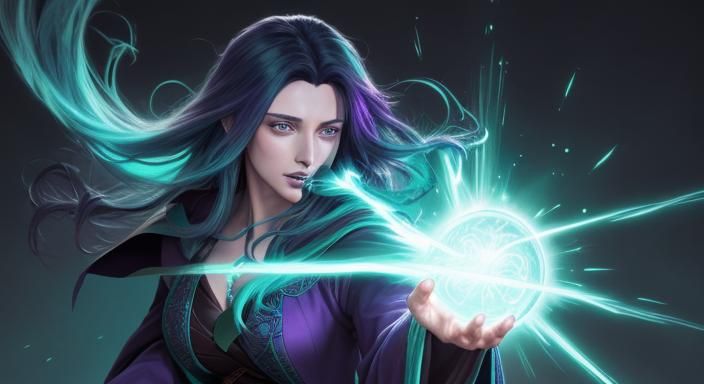 Wizard Apprentice Shocked by Potion Brewing, Cel-Shaded Styl...