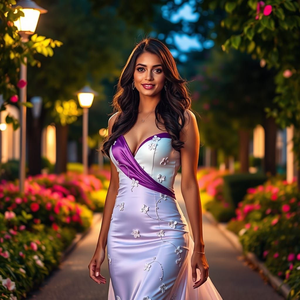 Ethereal Romance on a Moonlit Campus