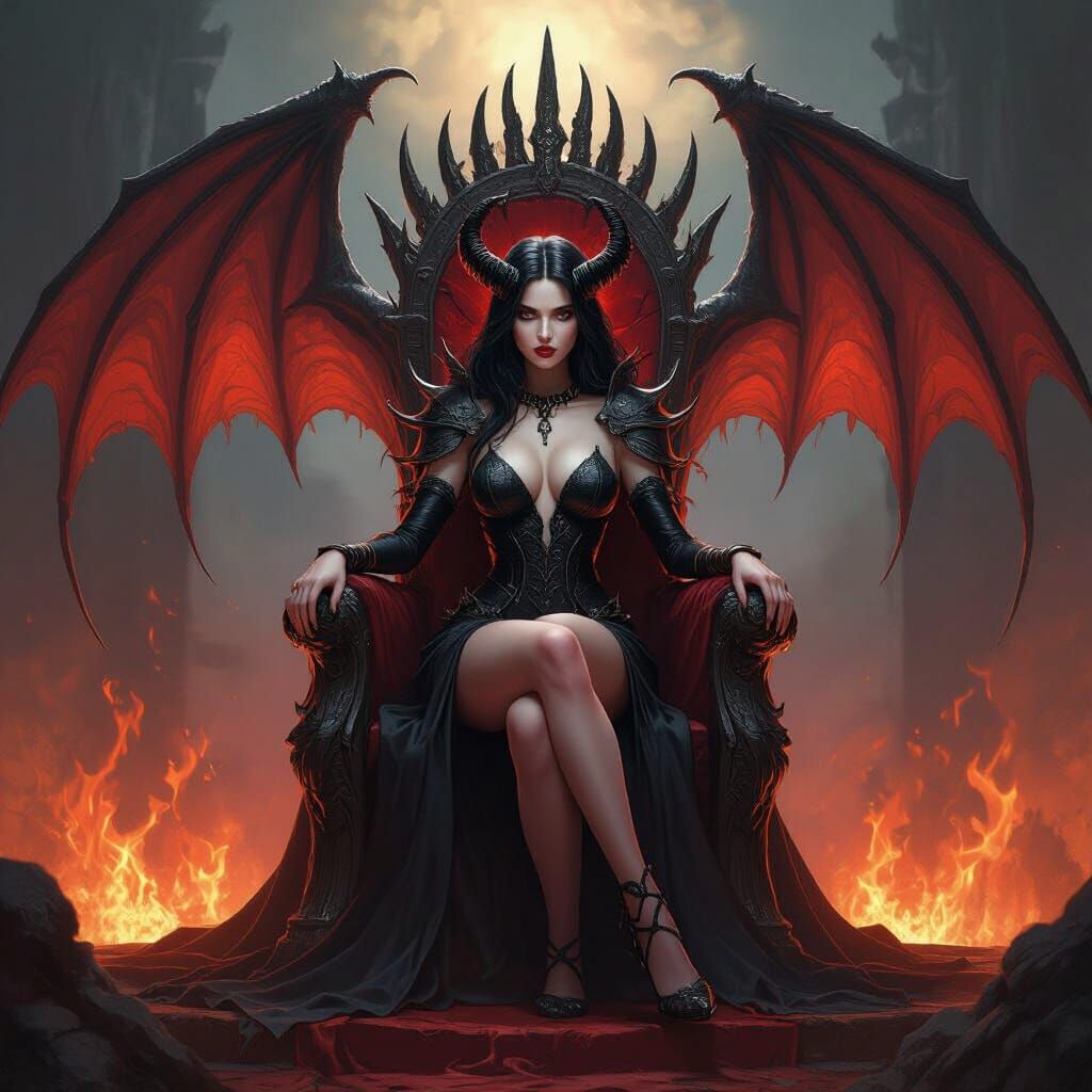 Lilith Enthroned in Hell