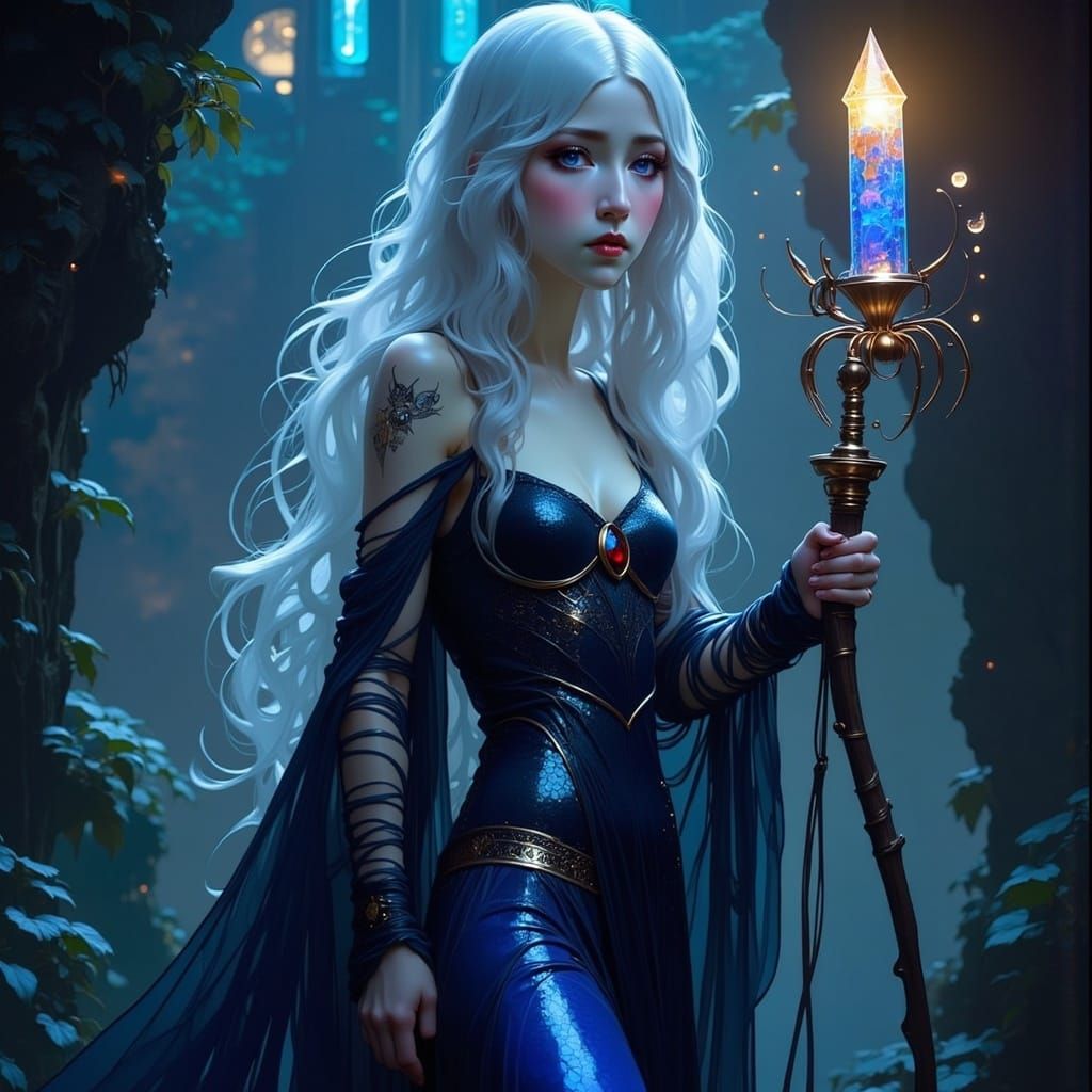 Spider Demon Lord in Art Nouveau Style