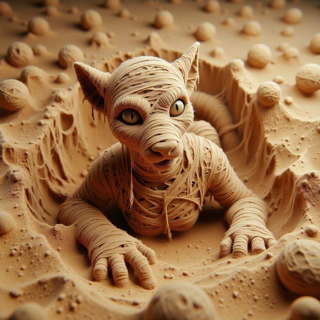 Sand Elemental Dissolving in a Swirl of Sand