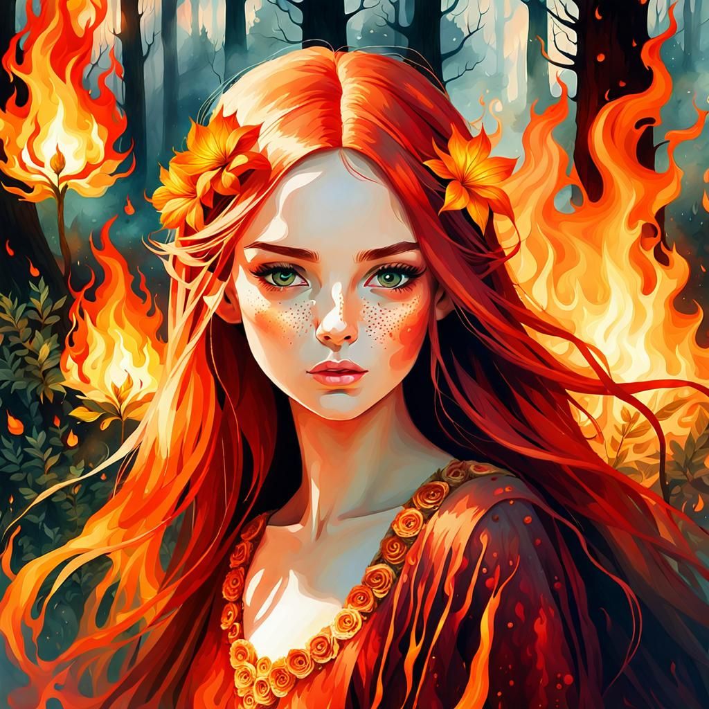 Firey Elf Portrait