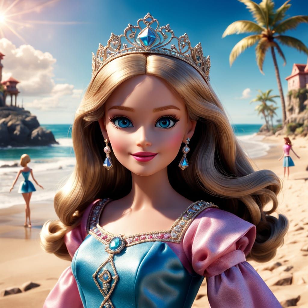 Barbie Princess in a Sunny Beach Paradise