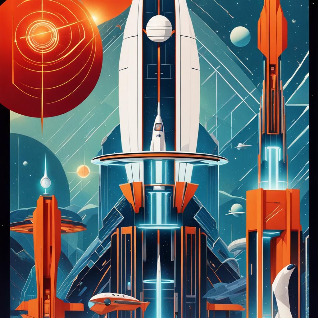 16k resolution, Art Deco space station, interstellar travel ...