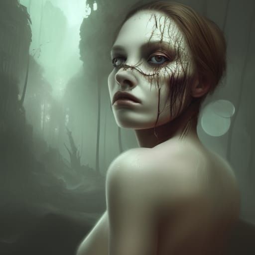 Creepy Mirror Reflection in Detailed Matte Painting