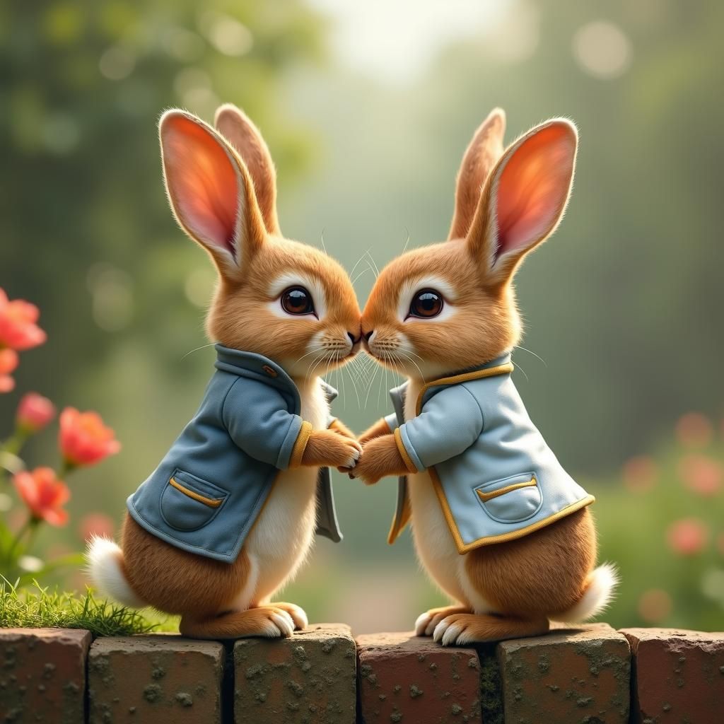 Romeo and Juliet: Peter Rabbit and Flopsy in Oil