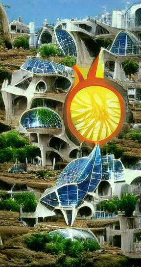 Vision of a Solarpunk Cityscape