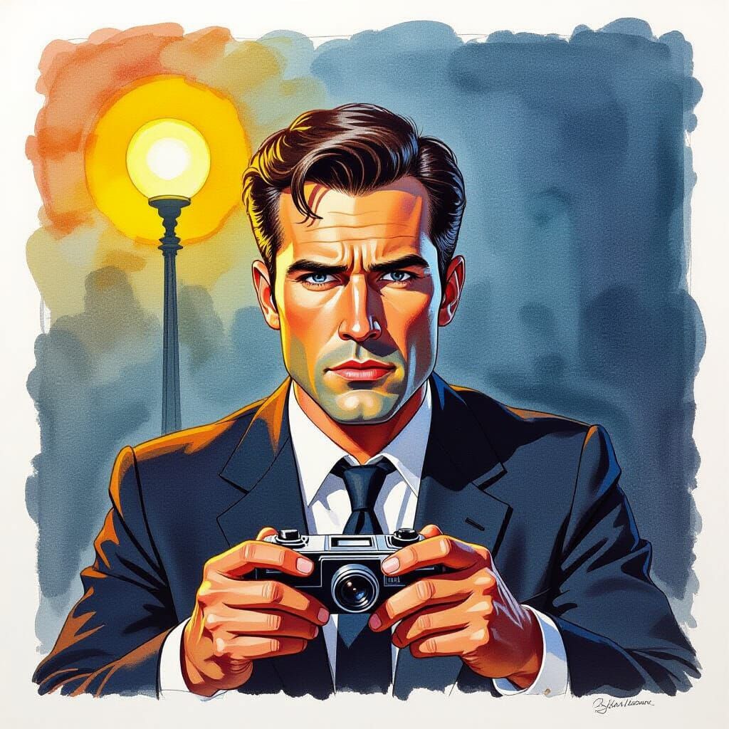 Scanners Live in Vain: Detailed Gouache Painting