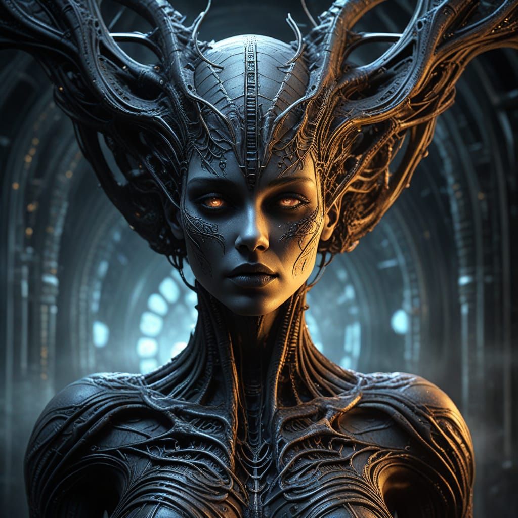 Ethereal Male Face From Cosmic Nebulae