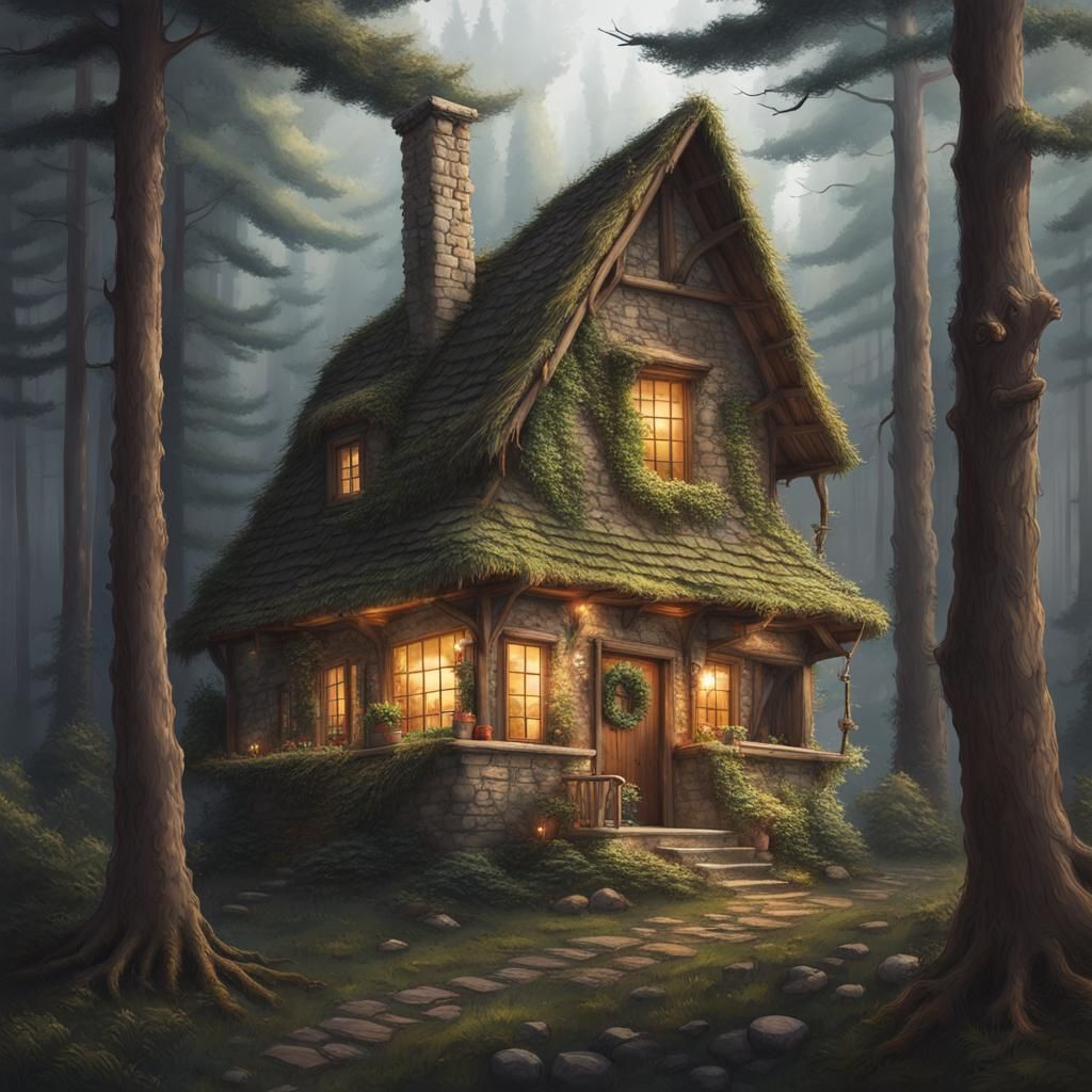 Idyllic Cottage in a Forest Glade